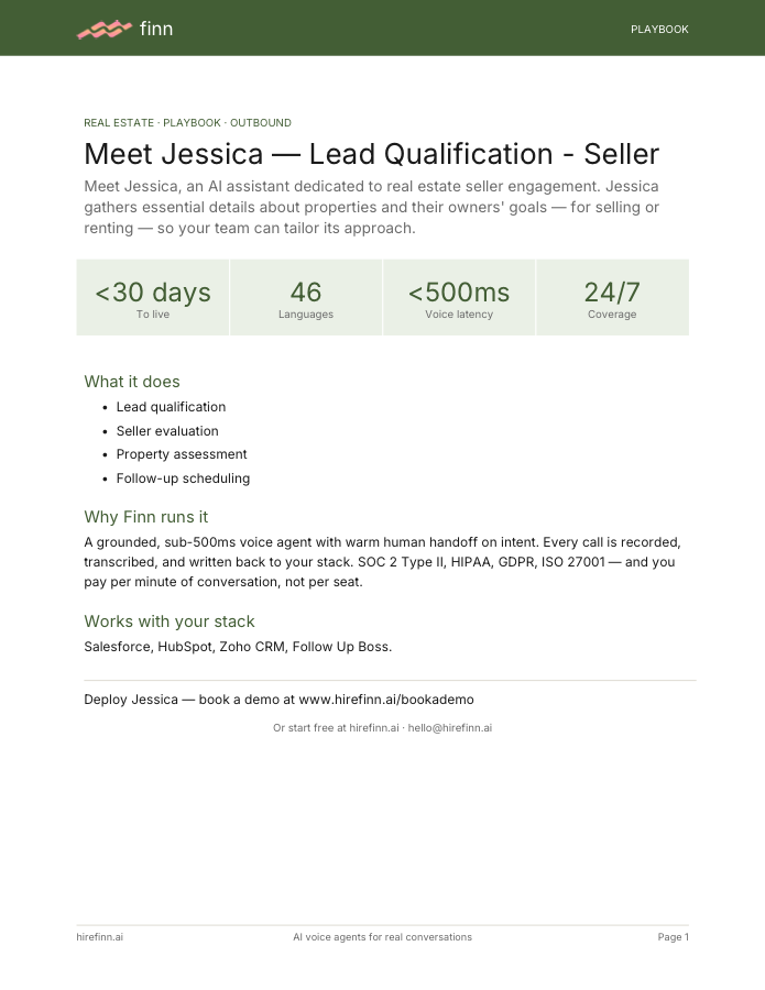 Lead Qualification - Seller — Jessica (playbook)